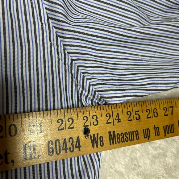 Camicissima Long Sleeve Striped Button Down Shirt Men's Size 44/17.5 Extra Large - Picture 3 of 8